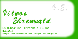 vilmos ehrenwald business card